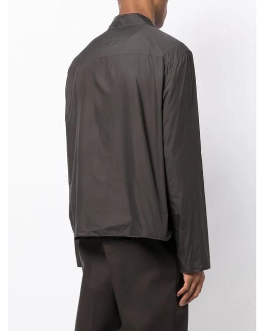Lanvin Gray Lightweight Zip-Up Shirt for men