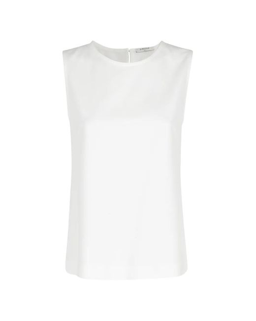 Circolo 1901 White Crew-Neck Tank Top
