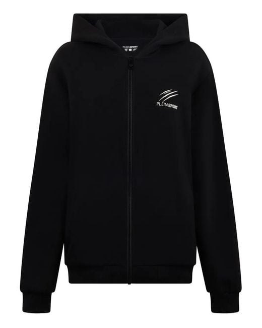Philipp Plein Black Zip-Up Hoodie for men