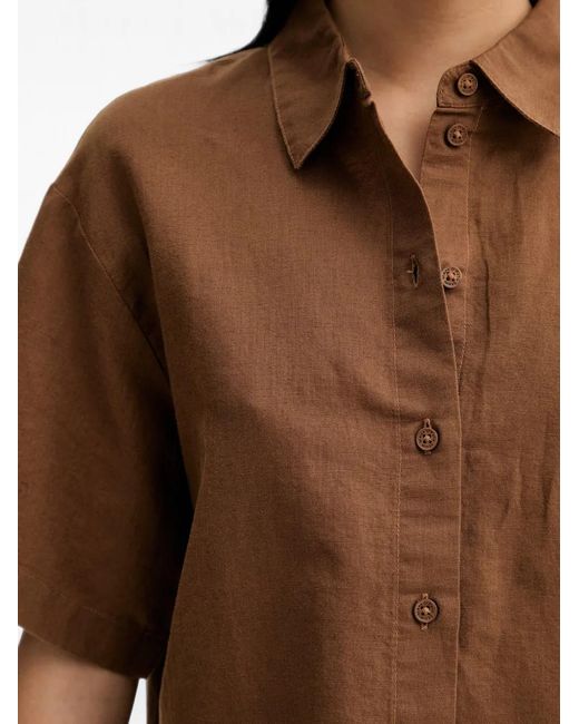 Marc O' Polo Brown Short-Sleeved Shirt