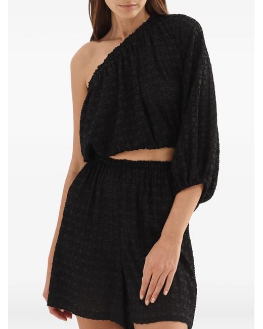 Eres Black Twist Asymmetric Top