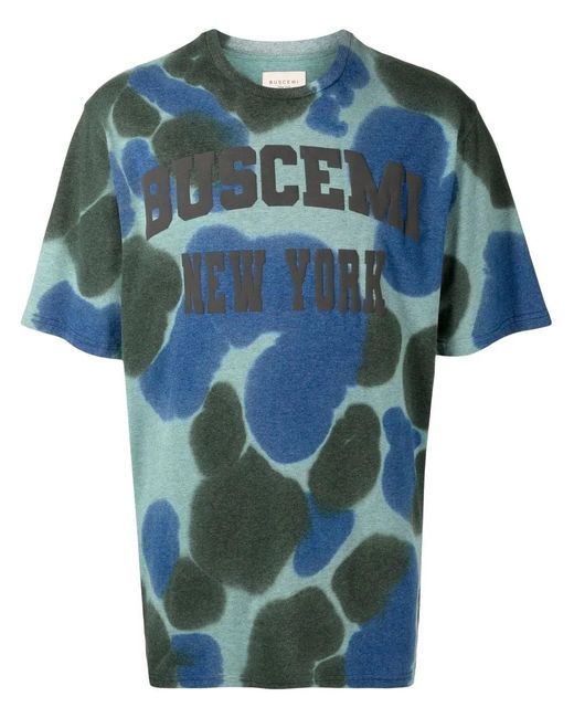 T-Shirt Tie-Dye À Logo Imprimé Buscemi pour homme en coloris Blue
