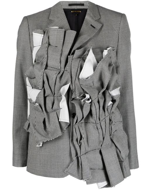 Comme des Garçons Gray Blazer Mit Hahnentrittmuster