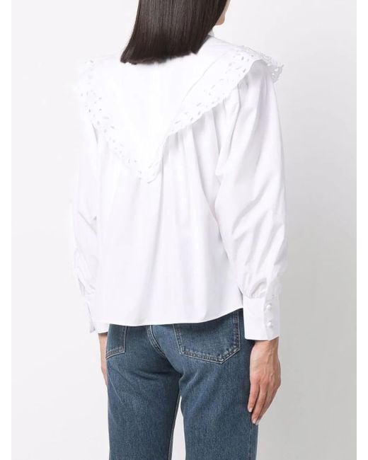 Chloé White Ruffled Shirt