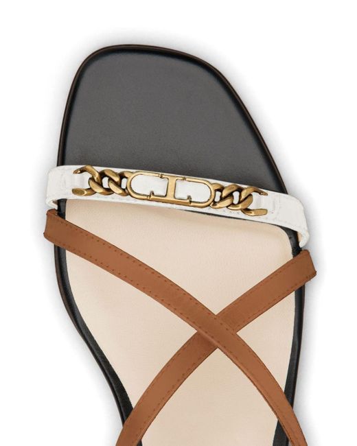 Tod's Brown Flat Leather Sandals