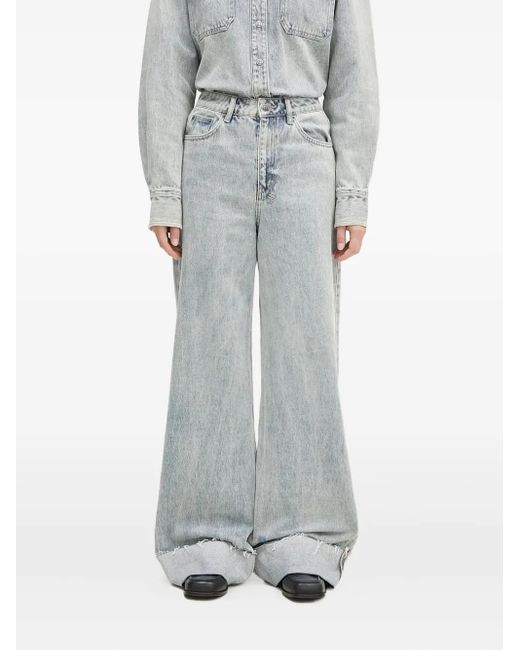 Ksubi Gray Strider Worn Cuffed Jeans