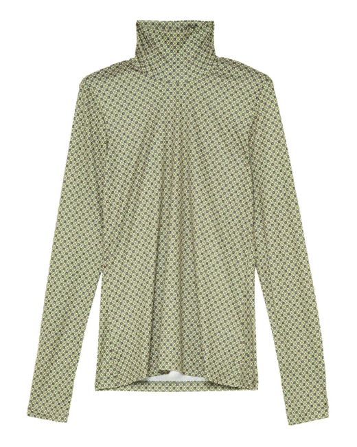 Maliparmi T-Shirt Met Geometrische Print En Col in het Green