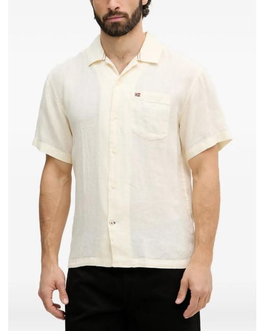 Napapijri Hemd Mit Logo-Patch in White für Herren