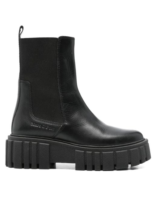 Marc O' Polo Black 55Mm Elastic-Panelled Boots
