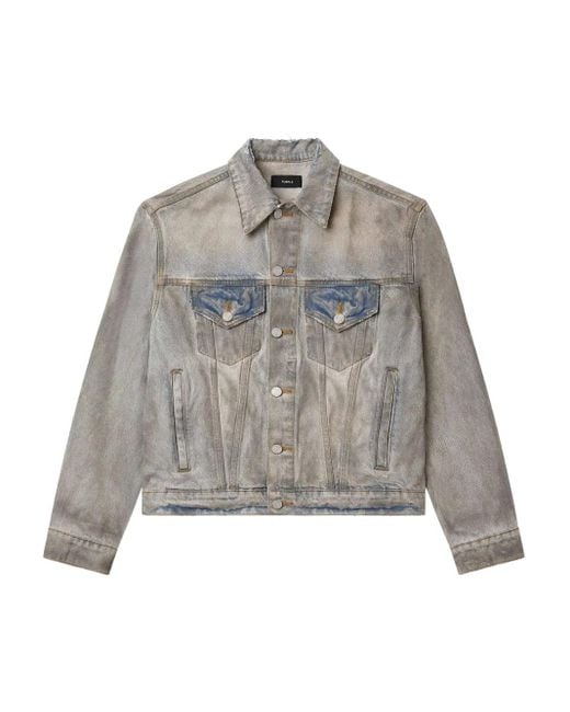 Purple Brand Arcilla Denim Jack Met Vervaagd Effect in het Gray voor heren