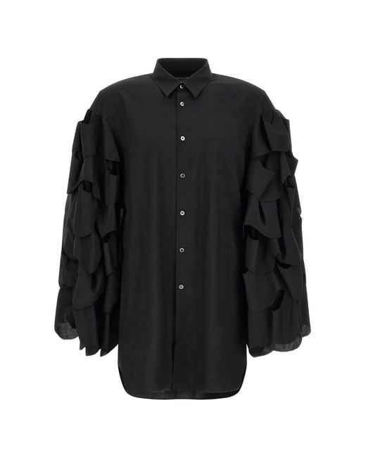 Comme des Garçons Black Draped Shirt for men