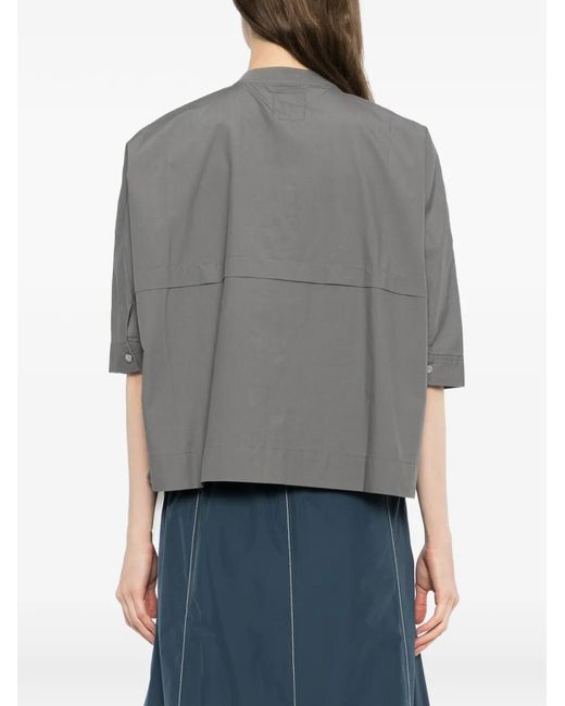 SPORT b. by agnès b. Gray Crystal-Embellished Logo Shirt