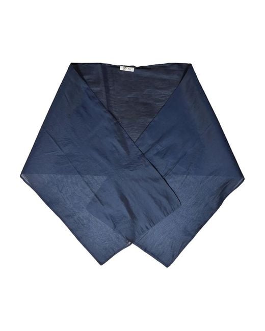 Max Mara Blue Rectangular-Shape Scarf