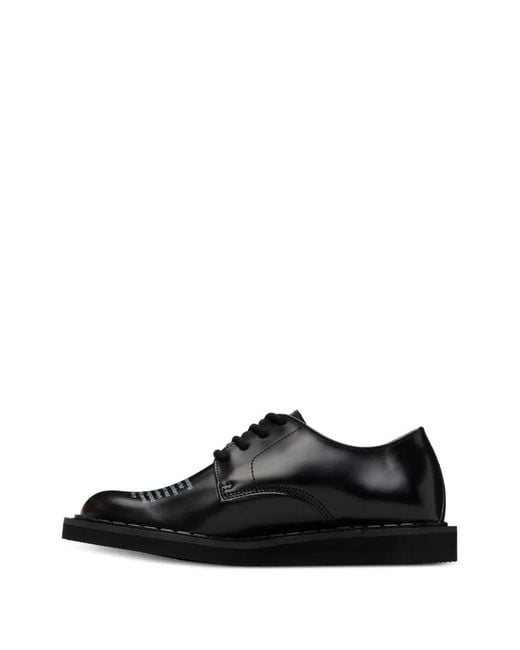 George Cox Black Derbies À Motif Texte Imprimé for men