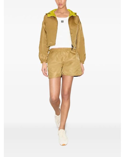 Tory Burch Yellow Reversible Cropped Nylon Jacket