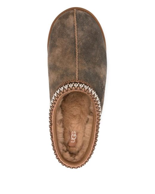 Pantofole Tasman Baxter Con Dettagli Intrecciati di Ugg in Brown da Uomo
