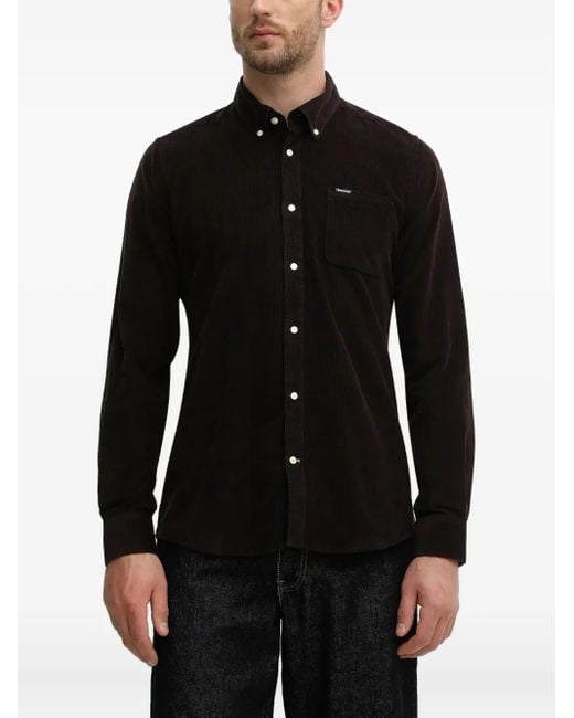 Barbour Black Ramsey Pocket Corduroy Shirt for men