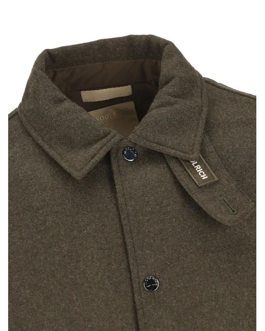 Woolrich Green Button-Fastening Shirt Jacket for men