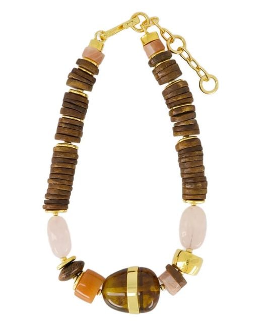 Collana Neptune Con Perline di Lizzie Fortunato in White