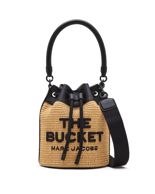 Marc Jacobs Black The Woven Bucket Tasche