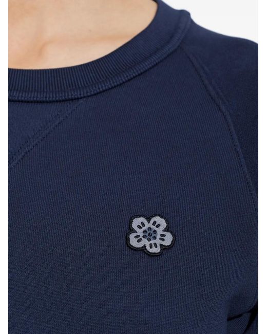 KENZO Blue Logo-Patch Sweatshirt