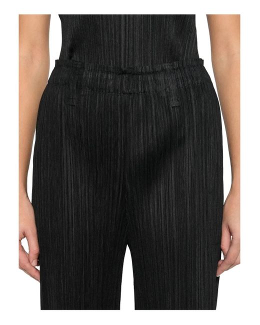 Pleats Please Issey Miyake Black Pleated Trousers