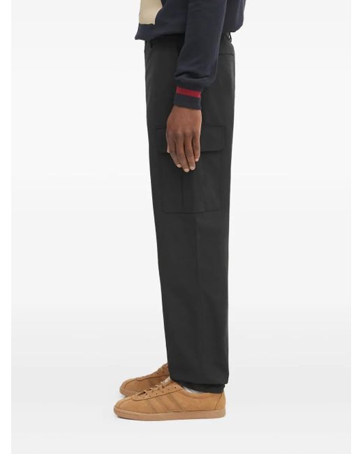 Paul Smith Black Button-Fastening Straight-Leg Trousers for men