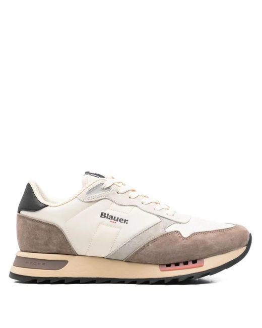 Blauer Sneakers aus Leder in White für Herren