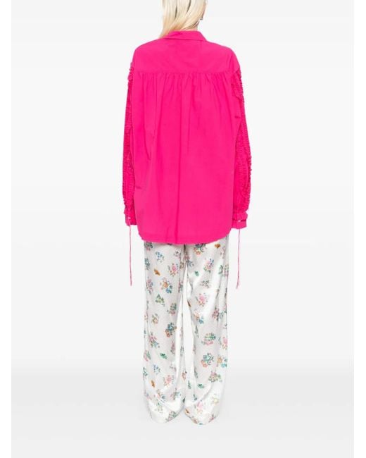 Midorikawa Gerafelde Blouse in het Pink