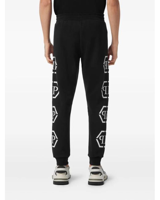 メンズ Philipp Plein Hexagon トラックパンツ Black