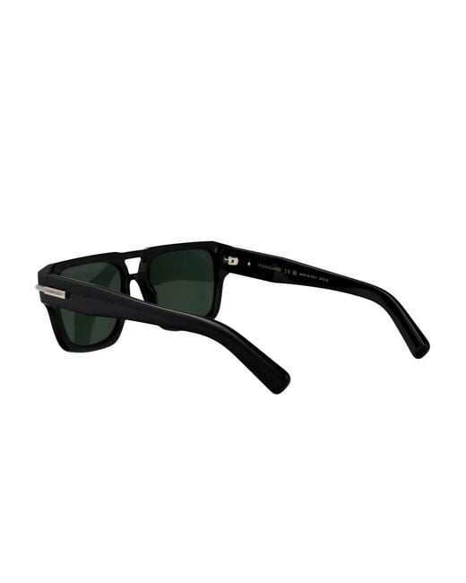 Ferragamo Eyewear Black Square-Frame Sunglasses for men