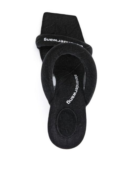 Alexander Wang Black Julie 105mm Denim Sandals