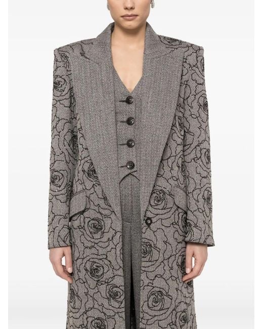 Nissa Gray Sequin-Embellished Coat