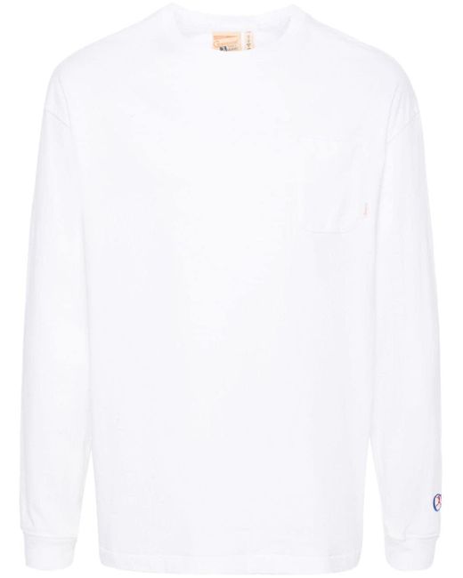 Camiseta con logo bordado Champion de hombre de color White