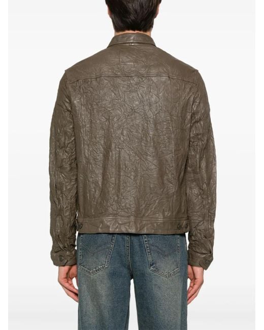 Giacca Con Effetto Stropicciato di Zadig & Voltaire in Brown da Uomo
