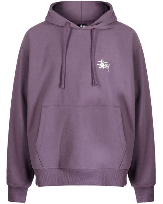 Stussy Hoodie Met Logoprint in het Purple voor heren
