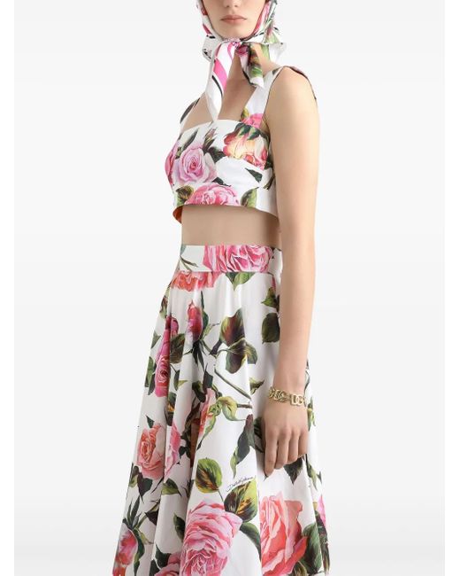 Dolce & Gabbana ポプリンミディスカート Pink