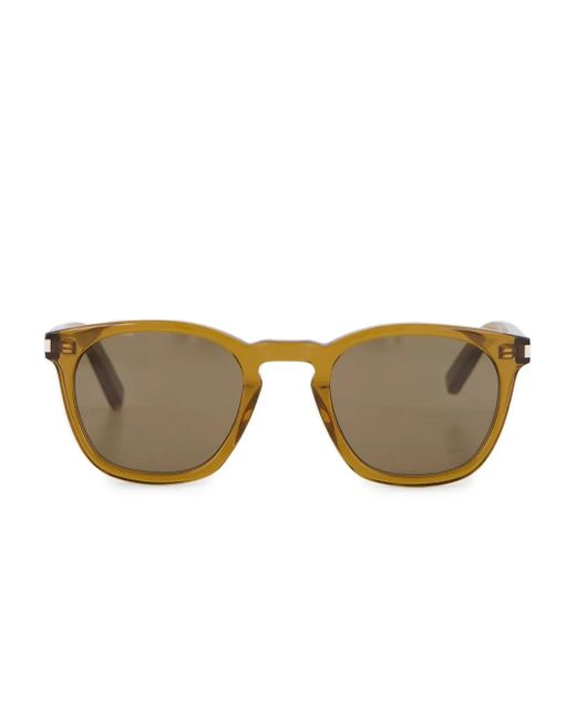 メンズ Saint Laurent 28 サングラス Brown