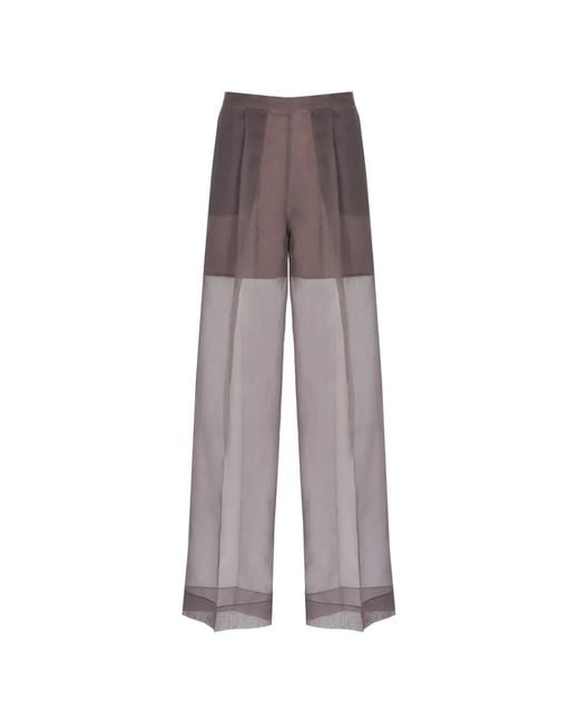 Antonelli Purple Sheer Pleated Trousers