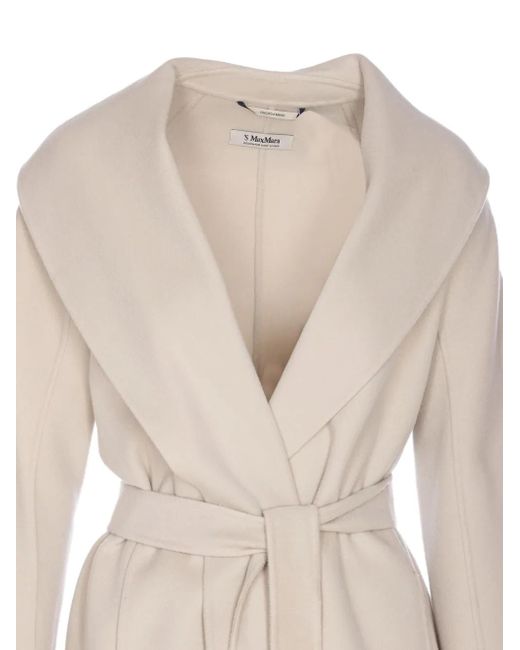 Max Mara Natural Belted Wrap Coat