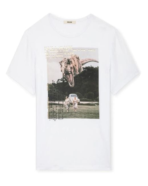 Zadig & Voltaire White Ted Photoprint T-Shirt for men