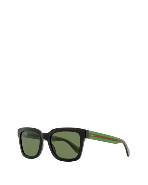 Gucci Green 0001 Rectangular-Frame Sunglasses for men