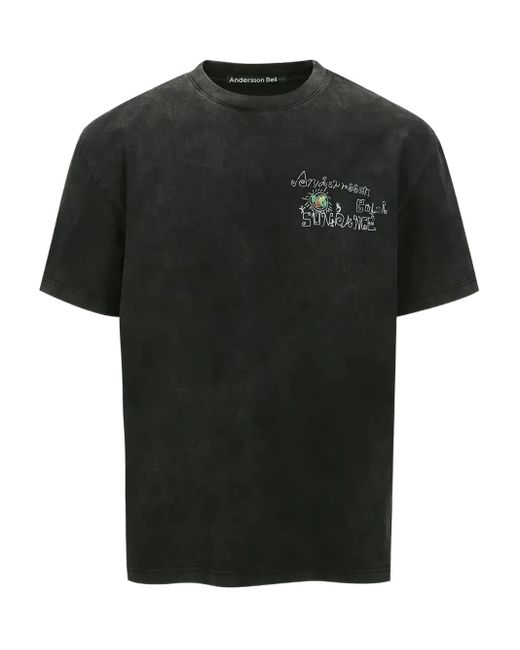 ANDERSSON BELL Pigment Sun T-Shirt Mit Grafischem Print in Black für Herren