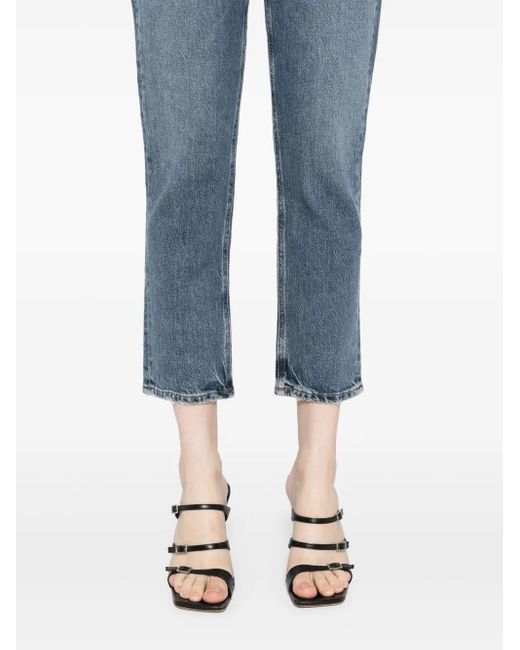 Agolde Blue Riley Crop Jeans