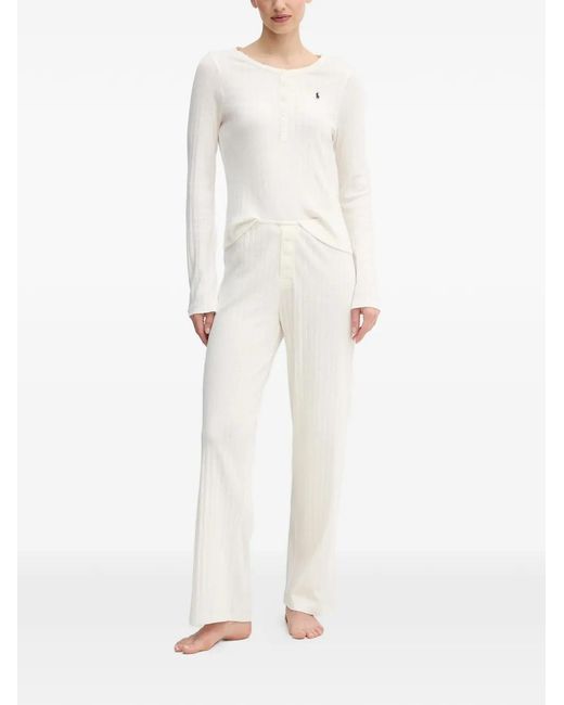 Polo Ralph Lauren White Henley Pyjama
