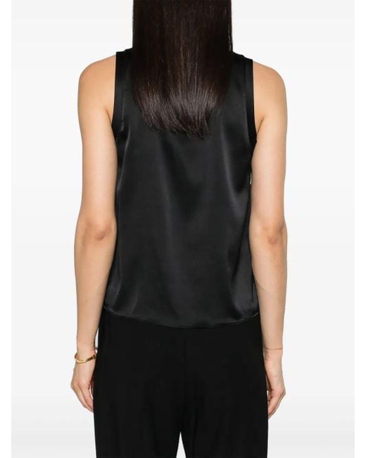 Maje Black Silk Tank Top