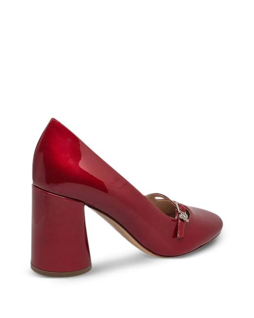 Casadei Red Buckle Strap Pumps