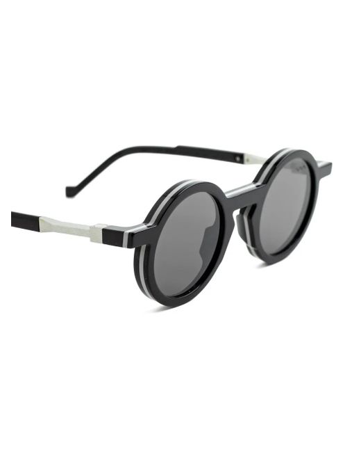 VAVA Eyewear Black Round-Frame Sunglasses