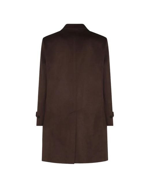 Lardini Brown Button-Cuff Single-Breasted Coat for men