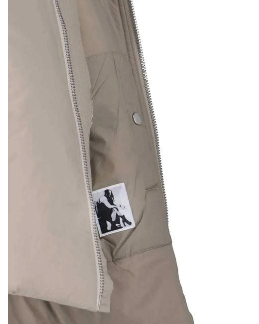 Rick Owens Natural Padded Zip-Up Jacket for men